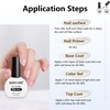 image:imageJODSONE 4 Bottle 10ML Nail Primer Base Coat Top Coat and Builder Gel Glossy Durable Long Lasting Gift for Girls at Home Salon Design2pcs Top coat