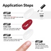 image:imageJODSONE 4 Bottle 10ML Nail Primer Base Coat Top Coat and Builder Gel Glossy Durable Long Lasting Gift for Girls at Home Salon DesignTop coat