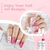 image:imageJODSONE 5ml Nail Art Gel Liner Set 10 Colors Gel Nail Polish Need U V Lamp Cured with Thin Brush Gift for Girls at Home Salon DesignPink Red Blue PurpleLFH01LFH10