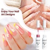 image:imageJODSONE 5ml Nail Art Gel Liner Set 10 Colors Gel Nail Polish Need U V Lamp Cured with Thin Brush Gift for Girls at Home Salon DesignPink Red Blue Purple10colors set
