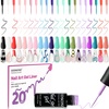 image:imageJODSONE 5ml Nail Art Gel Liner Set 10 Colors Gel Nail Polish Need U V Lamp Cured with Thin Brush Gift for Girls at Home Salon DesignPink Red Blue PurpleLB01LB20