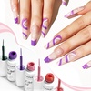 image:imageJODSONE 5ml Nail Art Gel Liner Set 10 Colors Gel Nail Polish Need U V Lamp Cured with Thin Brush Gift for Girls at Home Salon DesignPink Red Blue Purple10colors set