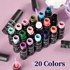 image:imageJODSONE 5ml Nail Art Gel Liner Set 10 Colors Gel Nail Polish Need U V Lamp Cured with Thin Brush Gift for Girls at Home Salon DesignPink Red Blue PurpleLB01LB20