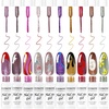 image:imageJODSONE 5ml Nail Art Gel Liner Set 10 Colors Gel Nail Polish Need U V Lamp Cured with Thin Brush Gift for Girls at Home Salon DesignPink Red Blue PurpleLB1201LB1210