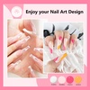 image:imageJODSONE 5ml Nail Art Gel Liner Set 10 Colors Gel Nail Polish Need U V Lamp Cured with Thin Brush Gift for Girls at Home Salon DesignPink Red Blue PurpleLB01LB32