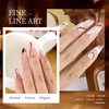 image:imageJODSONE 5ml Nail Art Gel Liner Set 10 Colors Gel Nail Polish Need U V Lamp Cured with Thin Brush Gift for Girls at Home Salon DesignPink Red Blue PurpleLMK01LMK10