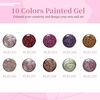 image:imageJODSONE 5ml Nail Art Gel Liner Set 10 Colors Gel Nail Polish Need U V Lamp Cured with Thin Brush Gift for Girls at Home Salon DesignPink Red Blue PurpleLB1201LB1210