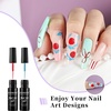 image:imageJODSONE 5ml Nail Art Gel Liner Set 10 Colors Gel Nail Polish Need U V Lamp Cured with Thin Brush Gift for Girls at Home Salon DesignPink Red Blue PurpleLB01LB20