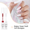 image:imageJODSONE 5ml Nail Art Gel Liner Set 10 Colors Gel Nail Polish Need U V Lamp Cured with Thin Brush Gift for Girls at Home Salon DesignPink Red Blue PurpleLB1001LB1010