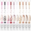 image:imageJODSONE 5ml Nail Art Gel Liner Set 10 Colors Gel Nail Polish Need U V Lamp Cured with Thin Brush Gift for Girls at Home Salon DesignPink Red Blue PurpleLB1001LB1010