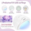 image:imageJODSONE 60 PCS Gel Nail Polish Kit with U V Light 4 Bottles of 15ML Nail Dehydrator Nail Primer Base Coat Top Coat Glossy Surface Quick Drying Durable