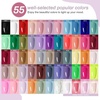 image:imageJODSONE 60 PCS Gel Nail Polish Kit with U V Light 4 Bottles of 15ML Nail Dehydrator Nail Primer Base Coat Top Coat Glossy Surface Quick Drying Durable
