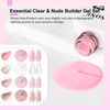 image:imageJODSONE Builder Gel for Nails4Pcs 10ML Builder Gel Set Nail Apex and Extension Strengthener Hard Need to Cured by Nail LampClear White Pink BrownGJ01GJ04