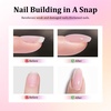 image:imageJODSONE Builder Gel for Nails4Pcs 10ML Builder Gel Set Nail Apex and Extension Strengthener Hard Need to Cured by Nail LampClear White Pink BrownGJ01GJ04