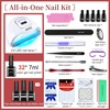 image:imageJODSONE Gel Nail Polish Kit with U V Light 32 Colors Gel Polish Nail Kit 4 Bottles of 15ML Nail Dehydrator Nail Primer Base Coat Top Coat Glossy Surface Quick Drying Durable