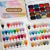 image:imageJODSONE Sponge Pat Painting Nail Gel Set 32 Colors with 100pcs Nail Sponges and 1 Grabber Pen Ombre Blush Nails Drawing DIY Nail Art U VLED Curing