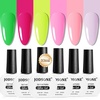 image:imageJODSONE 10ml Green Gel Nail Polish Set 6Colors Long Lasting Neutral Green Pale Lacquer Glossy Art for Nail and Salon Need U V LampB4247