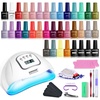 image:imageJODSONE 12 PCS 165 ml Gel Nail Polish Same Color Same Bottle with Base Coat and Top Coat 10 Colors for AtHome Salon Nail Art Holiday Gifts36KIT