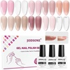 image:imageJODSONE 20 Glitter Color Gel Nail Polish Kit 3 Bottles of No Wipe Base Coat Glossy and Matte Top Coat Gel Polish Set High Shine Gorgeous10COLORBuilder GelGJ
