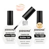 image:imageJODSONE 3Pcs 165ml Top Coat and Base Coat Set with Gel Nail Remover No Wipe Top Coat Base Need U V Lamp Cured Gel Nail Remover for Quick and Easy Removal At HomeGN009