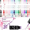 image:imageJODSONE 5ml Nail Art Gel Liner Set 10 Colors Gel Nail Polish Need U V Lamp Cured with Thin Brush Gift for Girls at Home Salon DesignPink Red Blue PurpleLB01LB20