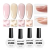 image:imageJODSONE Builder Gel for Nails4Pcs 10ML Builder Gel Set Nail Apex and Extension Strengthener Hard Need to Cured by Nail LampClear White Pink BrownGJ09GJ12