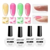 image:imageJODSONE Builder Gel for Nails4Pcs 10ML Builder Gel Set Nail Apex and Extension Strengthener Hard Need to Cured by Nail LampClear White Pink BrownGJ16GJ19