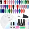 image:imageJODSONE Gel Nail Polish Kit with U V Light 20 Colors Top Coat Base Coat