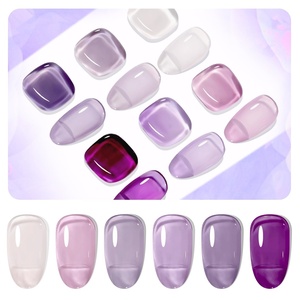 image:imageJODSONE 10ml 6 Colors Jelly Gel Nail Polish Set Ocean Blue Turquoise Gel Polish with Crystal Long Lasting All Seasons Need U V LampGD231GD236