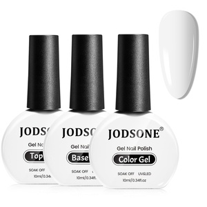 image:imageJODSONE 10ml Gel Nail Polish White and 10ml Base Coat Top Coat