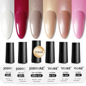image:imageJODSONE 10ml Glitter Gel Nail Polish Set 6Colors Red Glitter Pink White Gel Polish All Seasons Neutral Soak off LED Lamp Manicure Set for Nail Art