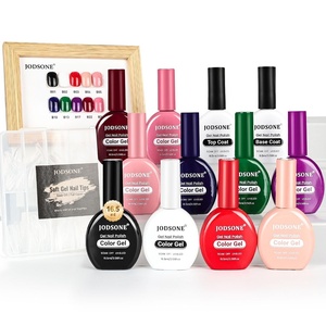 image:imageJODSONE 12 PCS 165 ml Gel Nail Polish Same Color Same Bottle with Base Coat and Top Coat 10 Colors for AtHome Salon Nail Art Holiday Gifts10COLOR165ml