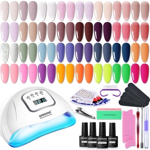 image:imageJODSONE 12 PCS Gel Nail Polish Set with Base Coat and Top Coat Limited Red Pink High Gloss Fashion Gifts for Women amp Girls32KITColor B33B64