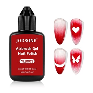 image:imageJODSONE 18ml Nude Airbrush Gel Nail Polish Fine Mist Nail No Dilution for Airbrush Nails Art Painting French Ombre Nail Art DesignsYLB003Red