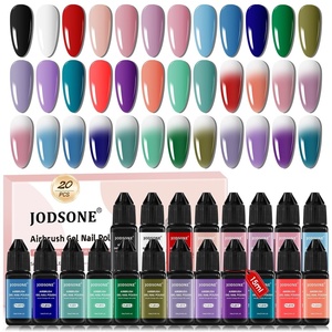 image:imageJODSONE 20 Colors Airbrush Gel Nail Polish Set for Nail Gradients No Dilution Fine Mist Nail Gel Nail Polish DIY Various Patterns Nail Art Nail Art Design Salon Kit Girls Gift20ColorAirbrush1