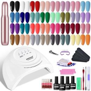 image:imageJODSONE 23 PCS Gel Nail Polish Set with Base Glossy and Matte Top Coat Multicolored Gel Nail Long Lasting Suitable for All Seasons32KIT 1G 01A 107P