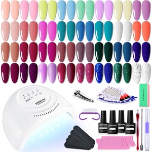 image:imageJODSONE 23 PCS Gel Nail Polish Set with Base Glossy and Matte Top Coat Multicolored Gel Nail Long Lasting Suitable for All Seasons32KIT 1G 05A