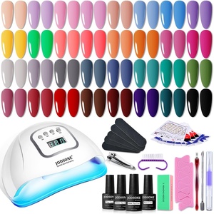 image:imageJODSONE 23 PCS Gel Nail Polish Set with Base Glossy and Matte Top Coat Multicolored Gel Nail Long Lasting Suitable for All Seasons32KITColor 7