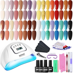 image:imageJODSONE 23 PCS Gel Nail Polish Set with Base Glossy and Matte Top Coat Multicolored Gel Nail Long Lasting Suitable for All Seasons32KITColor 8