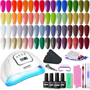 image:imageJODSONE 23 PCS Gel Nail Polish Set with Base Glossy and Matte Top Coat Multicolored Gel Nail Long Lasting Suitable for All Seasonsrainbow candy a01