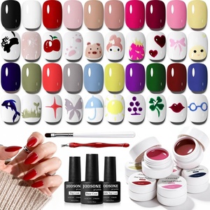 image:imageJODSONE 32 Colors Solid Paint Nail Art Gel Polish Set painting Drawing Gel Nail Polish for DIY Nails Art Design20ColorSet1