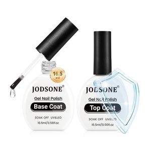 image:imageJODSONE 3Pcs 165ml Top Coat and Base Coat Set with Gel Nail Remover No Wipe Top Coat Base Need U V Lamp Cured Gel Nail Remover for Quick and Easy Removal At HomeGN005
