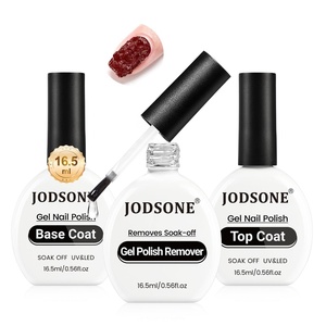 image:imageJODSONE 3Pcs 165ml Top Coat and Base Coat Set with Gel Nail Remover No Wipe Top Coat Base Need U V Lamp Cured Gel Nail Remover for Quick and Easy Removal At HomeGN010