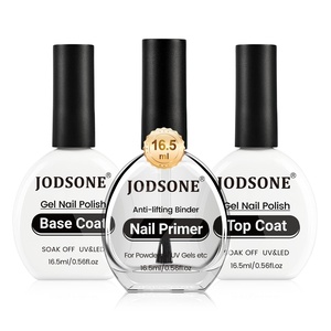 image:imageJODSONE 3Pcs 165ml Top Coat and Base Coat Set with Gel Nail Remover No Wipe Top Coat Base Need U V Lamp Cured Gel Nail Remover for Quick and Easy Removal At HomeGN003
