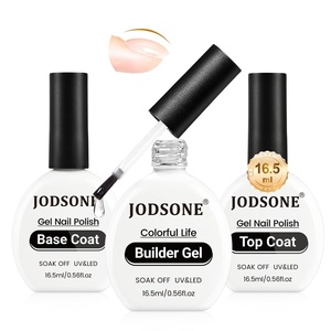 image:imageJODSONE 3Pcs 165ml Top Coat and Base Coat Set with Gel Nail Remover No Wipe Top Coat Base Need U V Lamp Cured Gel Nail Remover for Quick and Easy Removal At HomeGN009