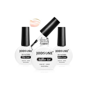 image:imageJODSONE 4 Bottle 10ML Nail Primer Base Coat Top Coat and Builder Gel Glossy Durable Long Lasting Gift for Girls at Home Salon Design3pcs Top and Base coat  Builder Gel