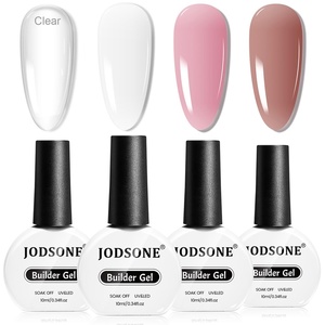 image:imageJODSONE Builder Gel for Nails4Pcs 10ML Builder Gel Set Nail Apex and Extension Strengthener Hard Need to Cured by Nail LampClear White Pink BrownGF301GF303 GF306