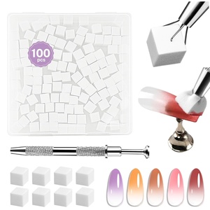 image:imageJODSONE Sponge Pat Paint Nail Gel 9 Colors French Gradient Gel Nail Blush Blooming At Home DIY Nail Art Designs100PCSNailSponges