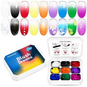 image:imageJODSONE Sponge Pat Paint Nail Gel 9 Colors French Gradient Gel Nail Blush Blooming At Home DIY Nail Art Designs9ColorPPG1