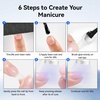 image:imageJODSONE 15ml Nail Glue Gel 4 in 1 for Nail Tips Long Lasting Extension Glue for Clear Nail Tips and Clear Press on Nails Nail Repair Treatment Salon Art DIY at Home Need U V Light Cured15ml Clear 5in1